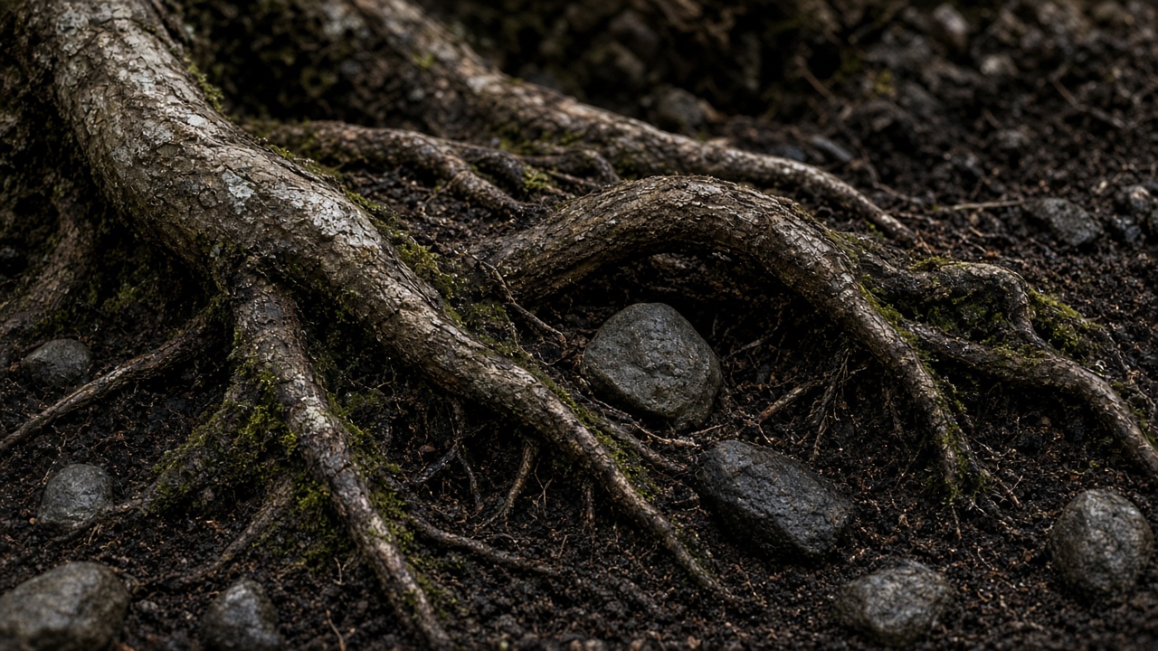 Roots in the soil