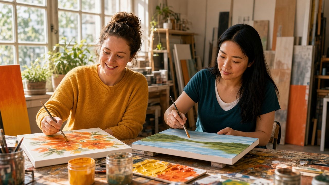 Painting together